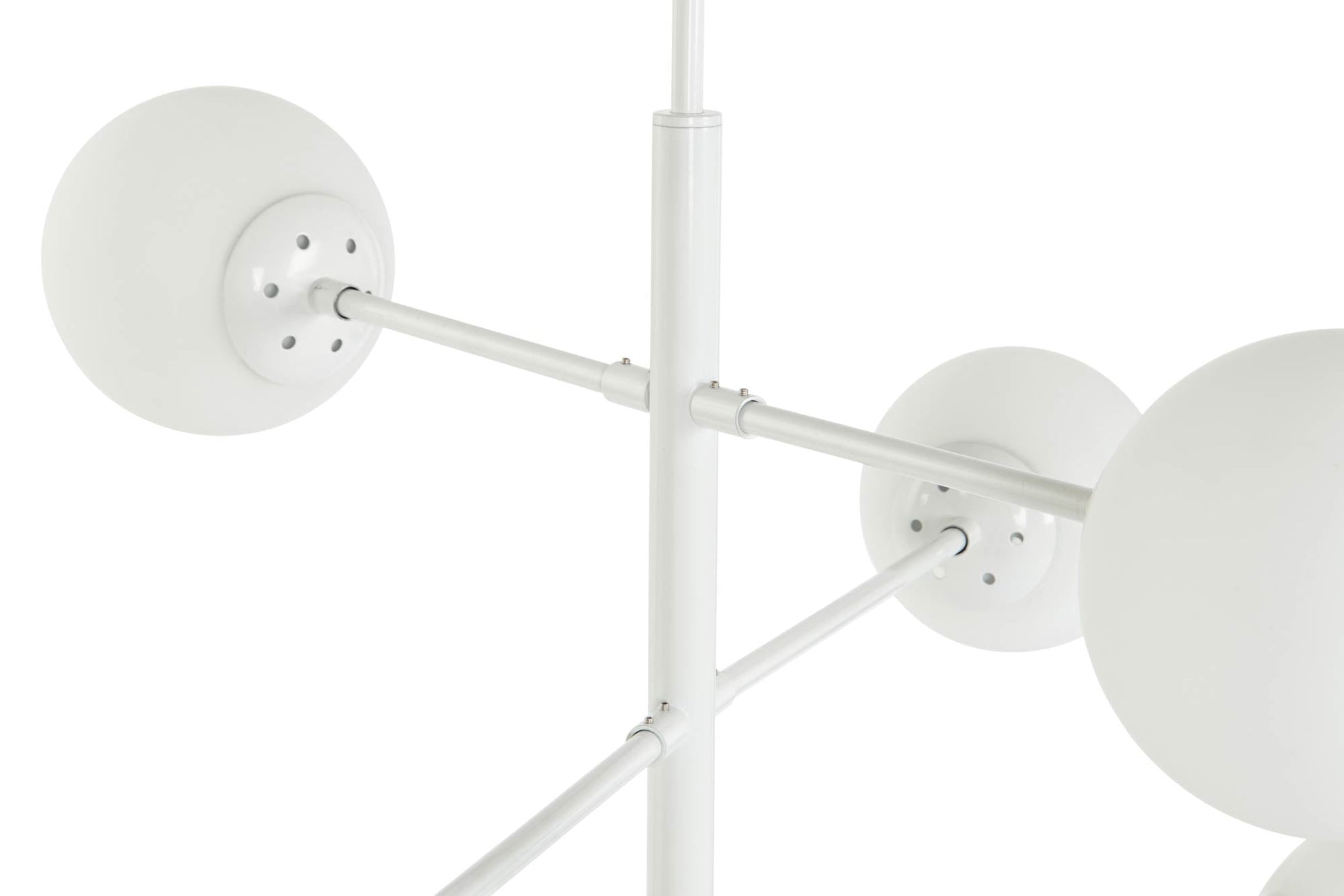 Lampara Techo Metal Cristal 96X73X50 Bolas Blanco