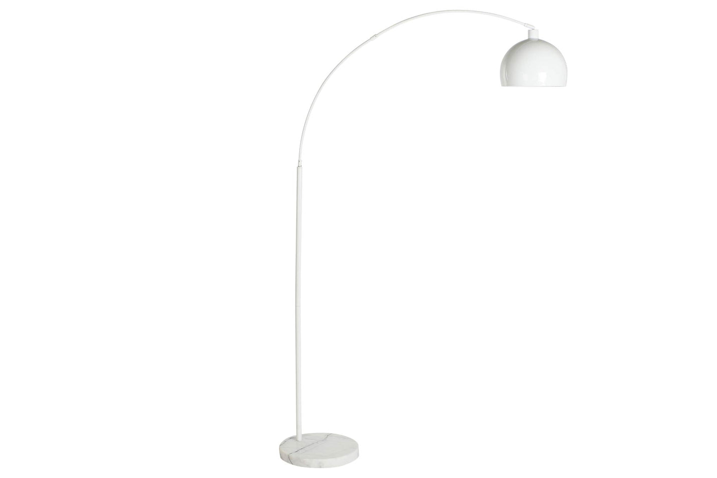 Lampara Pie Metal Marmol 36X110X195 Blanco