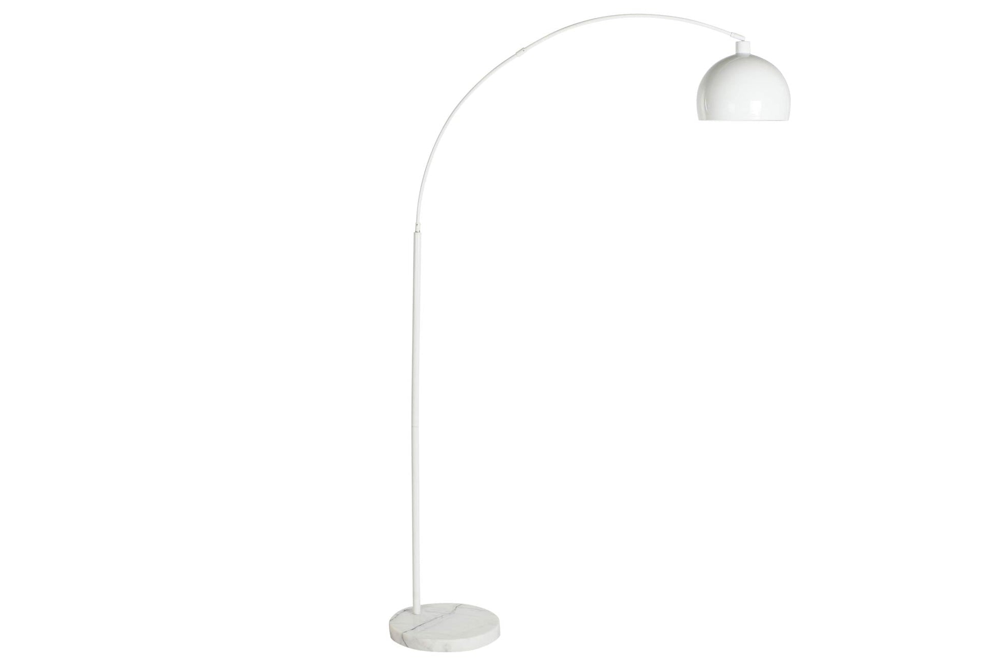 Lampara Pie Metal Marmol 36X110X195 Blanco