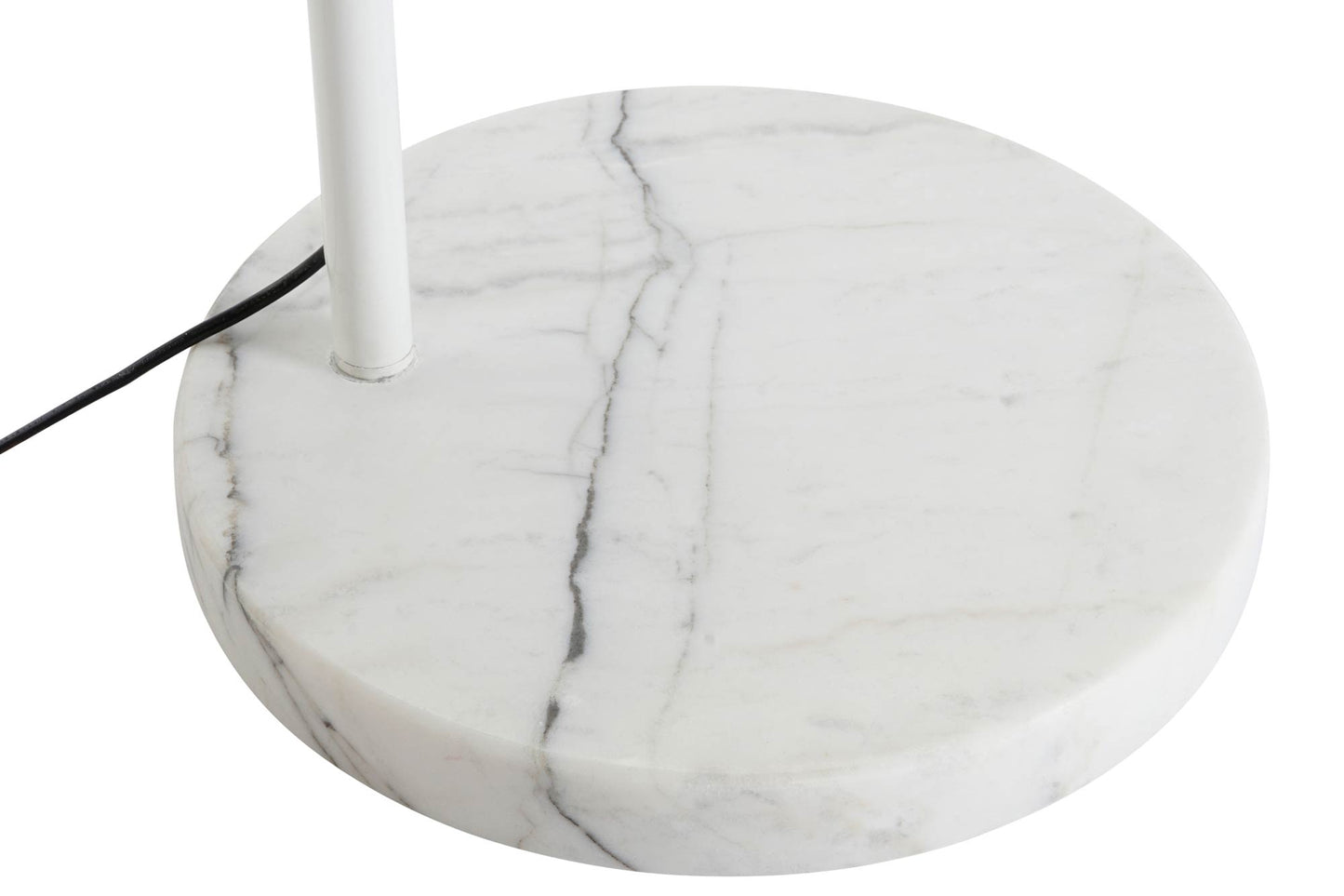 Lampara Pie Metal Marmol 36X110X195 Blanco