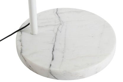 Lampara Pie Metal Marmol 36X110X195 Blanco