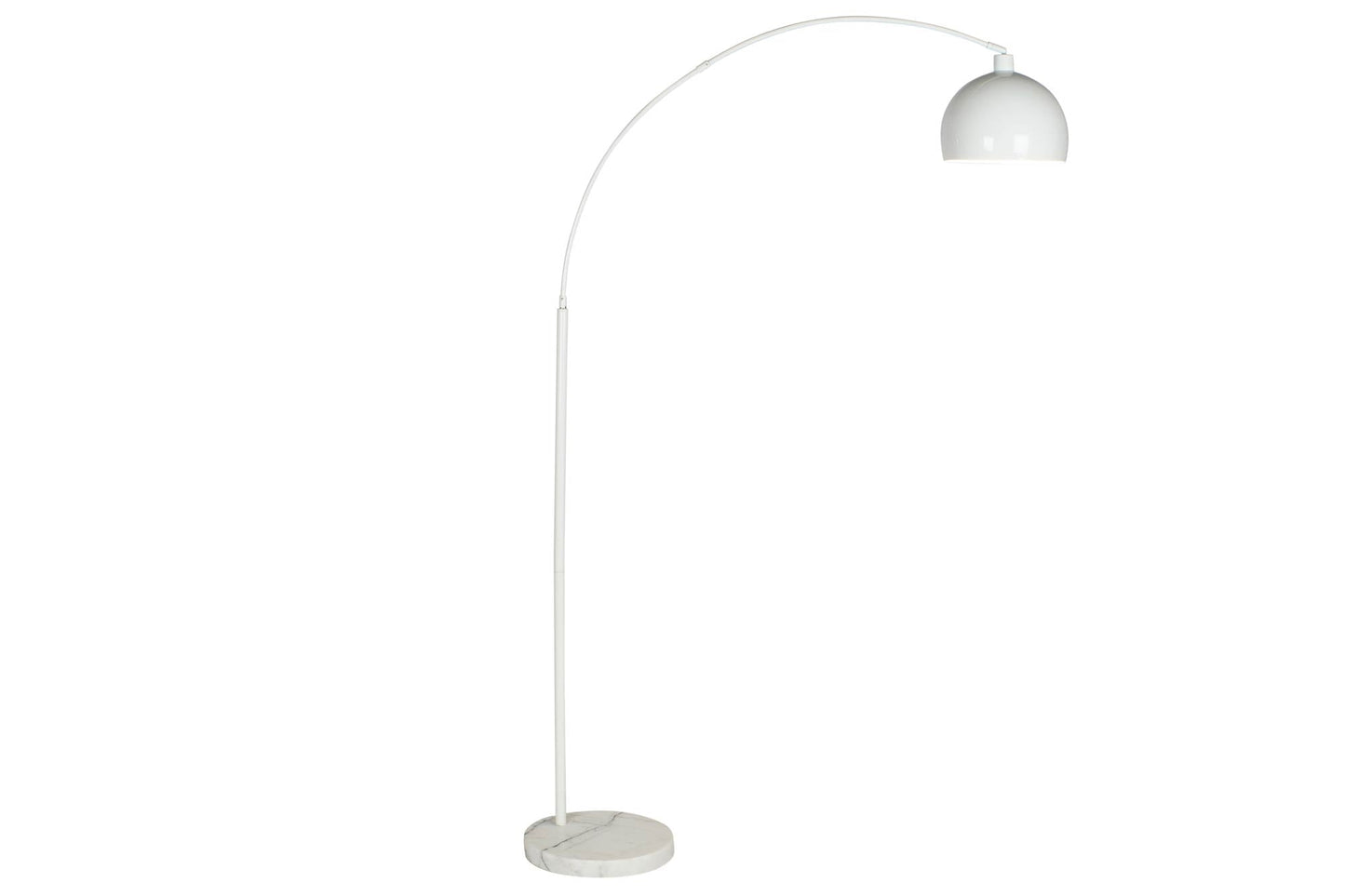 Lampara Pie Metal Marmol 36X110X195 Blanco