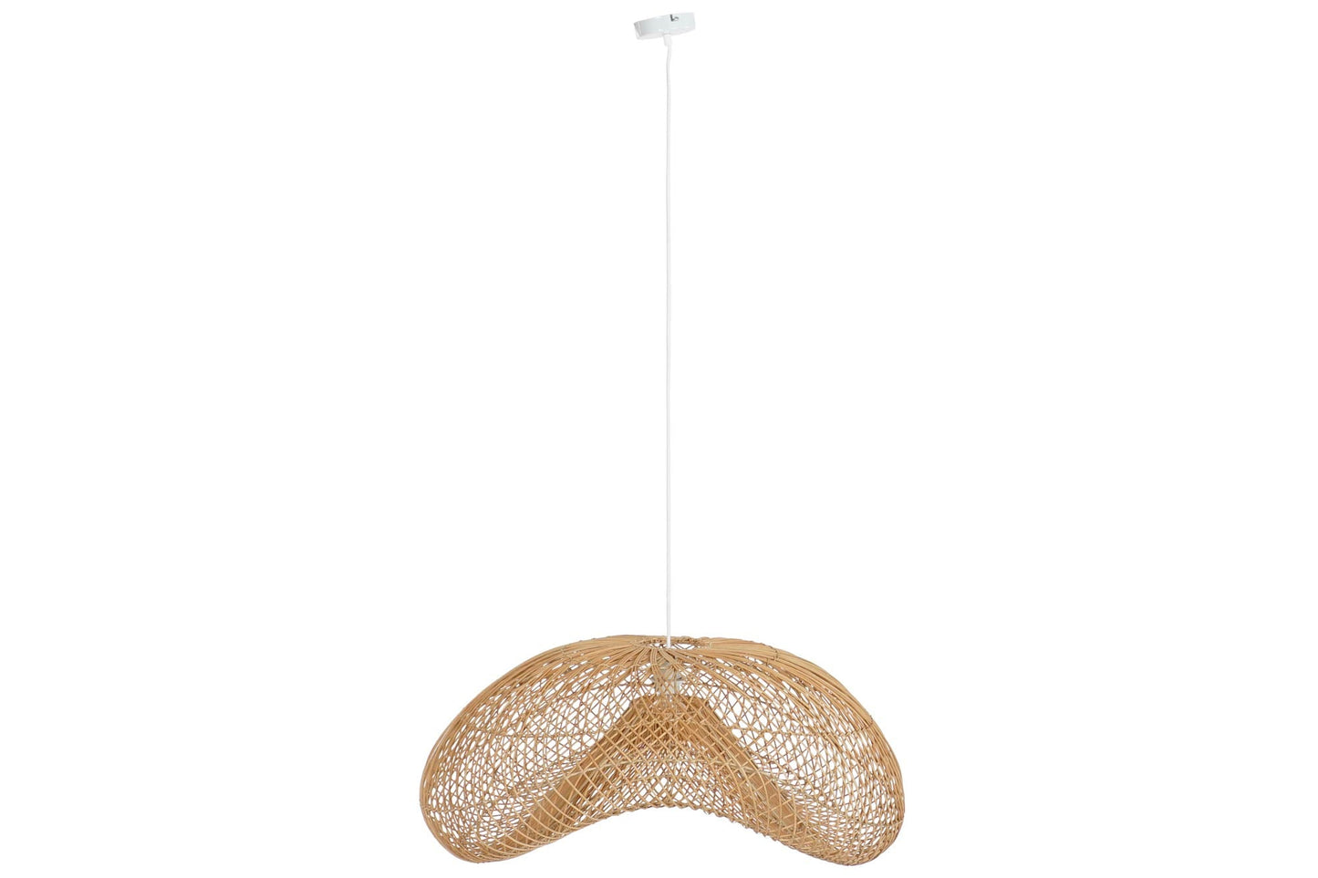 Lampara Techo Ratan Hierro 80X56X35 Natural Marron