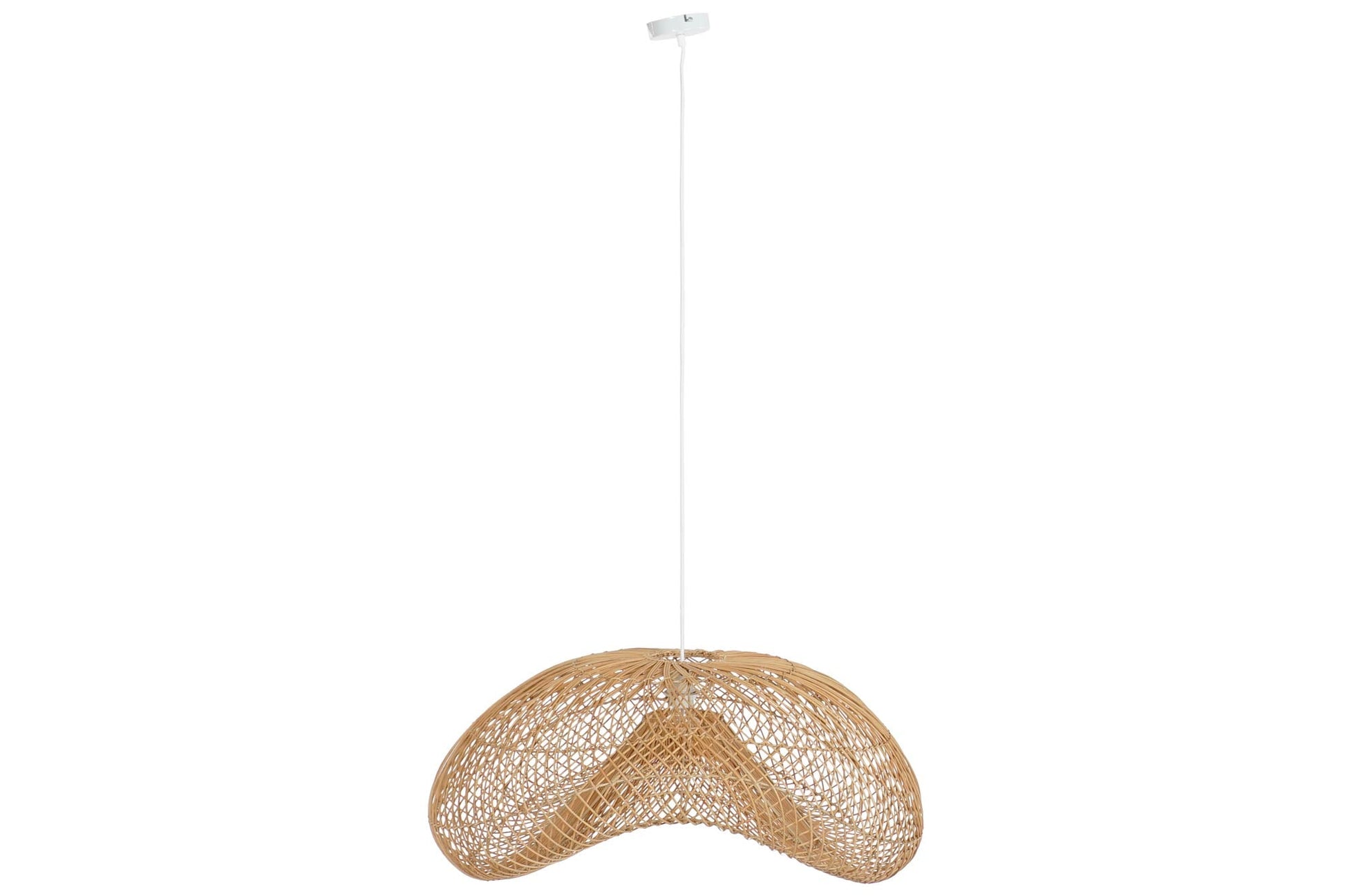 Lampara Techo Ratan Hierro 80X56X35 Natural Marron