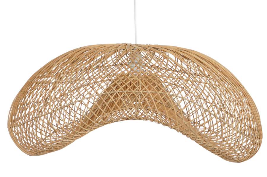 Lampara Techo Ratan Hierro 80X56X35 Natural Marron