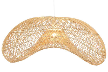 Lampara Techo Ratan Hierro 80X56X35 Natural Marron