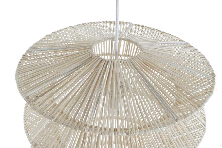Lampara Techo Ratan Hierro 40X40X54 Natural
