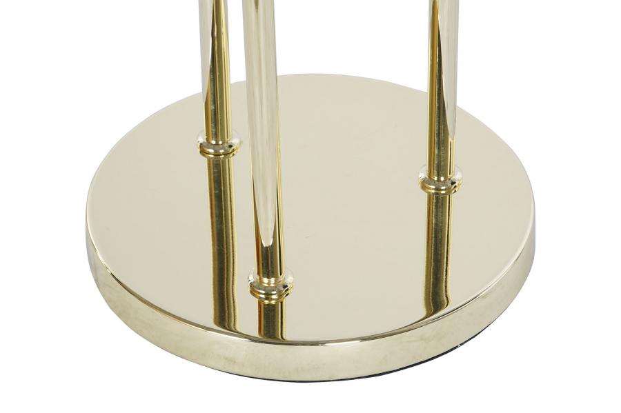 Lampara Pie Metal Cristal 30X30X172 Bolas Dorado