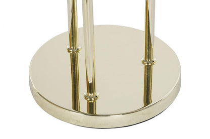 Lampara Pie Metal Cristal 30X30X172 Bolas Dorado