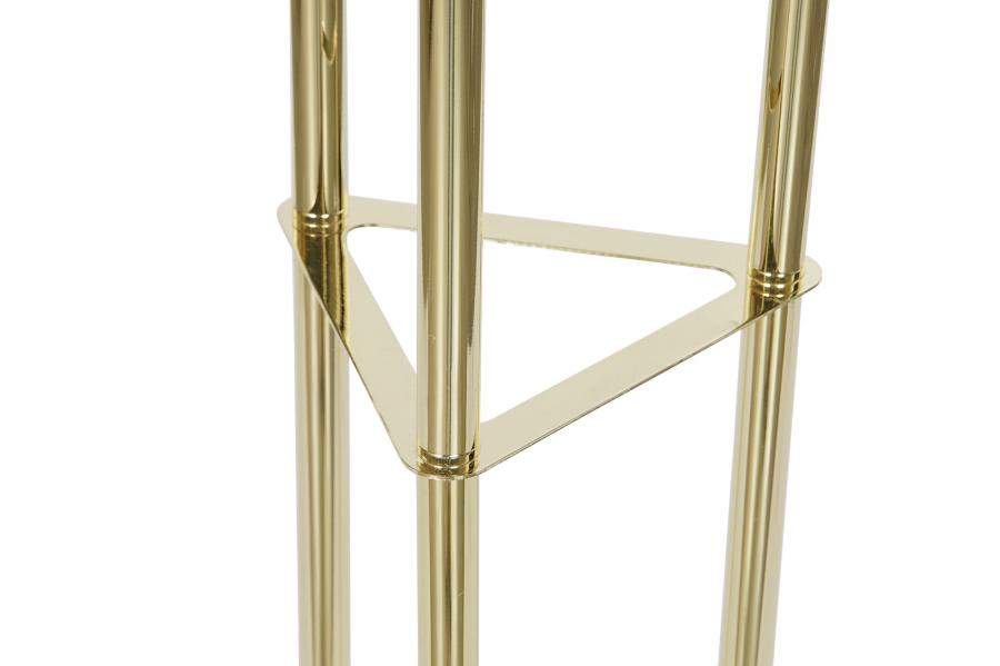 Lampara Pie Metal Cristal 30X30X172 Bolas Dorado
