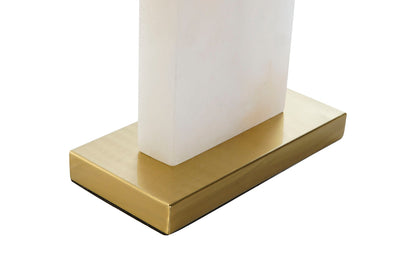 Lampara Sobremesa Marmol Metal 38X25X76 Blanco