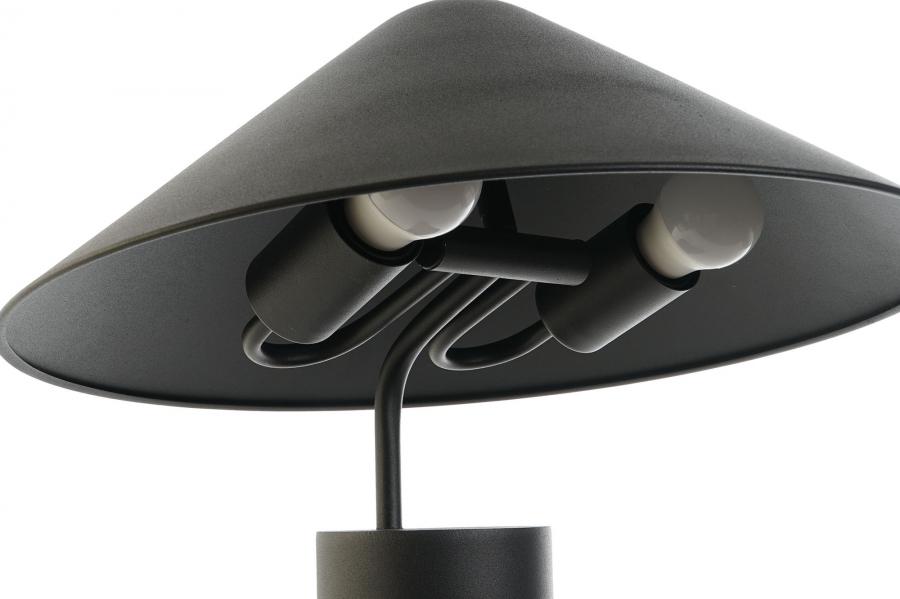 Lampara Sobremesa Metal 39X39X45 Sombrero Negro