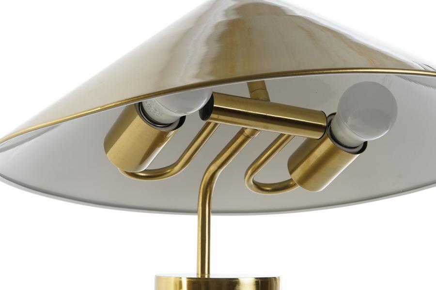 Lampara Sobremesa Metal 39X39X45 Sombrero Dorado