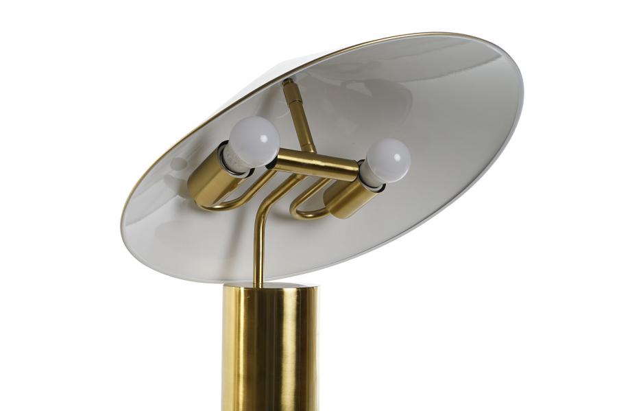 Lampara Sobremesa Metal 39X39X45 Sombrero Dorado