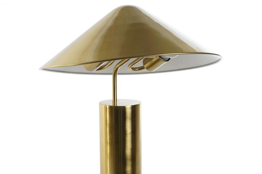 Lampara Sobremesa Metal 39X39X45 Sombrero Dorado