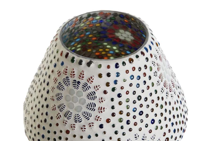 Lampara Sobremesa Cristal 18X18X23 Flores 2 Surt.