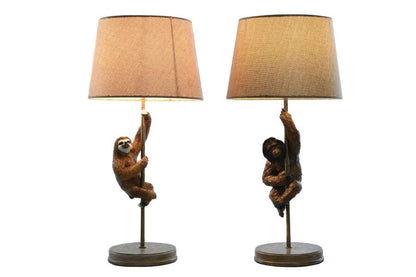 Lampara Sobremesa Resina Metal 26X26X53_5 2 Surt.
