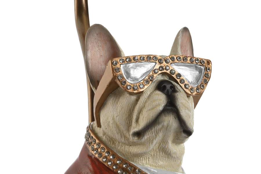 Lampara Sobremesa Resina Metal 26X26X46 Perro