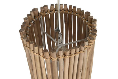Lampara Techo Eucalipto 20X20X40 Troncos Blanco