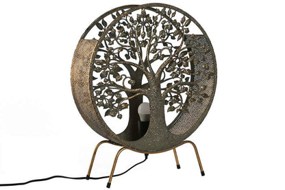 Lampara Sobremesa Metal 40X13X49 Arbol Dorado