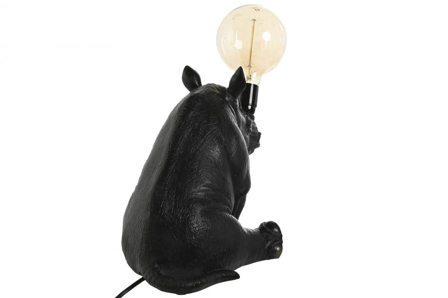Lampara Sobremesa Resina 35X21_7X29 Rino Negro