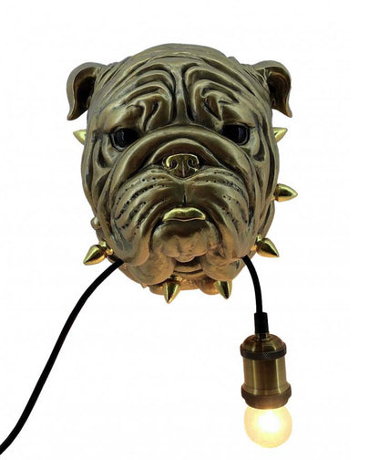 Lampara Aplique Resina 25X23X29 Bulldog Dorado