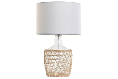 Lampara Sobremesa Cristal Cuerda 28X28X45