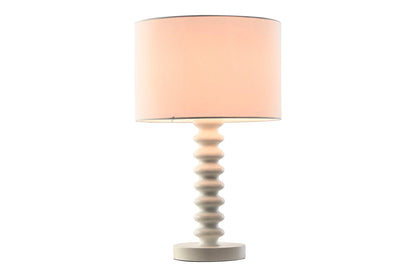 Lampara Sobremesa Metal Poliester 30X30X50 Blanco