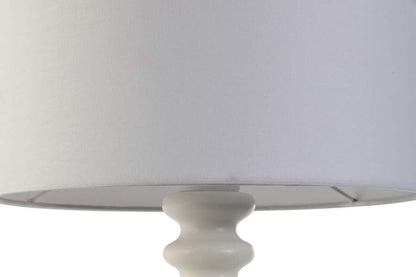 Lampara Sobremesa Metal Poliester 30X30X50 Blanco