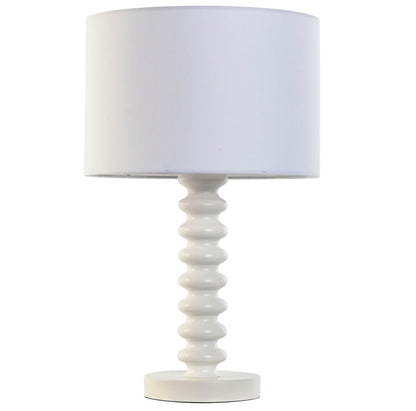 Lampara Sobremesa Metal Poliester 30X30X50 Blanco