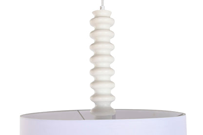 Lampara Techo Hierro Poliester 40X40X50 Blanco