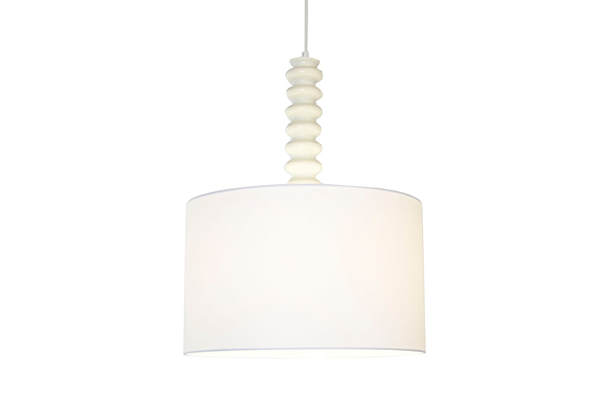 Lampara Techo Hierro Poliester 40X40X50 Blanco
