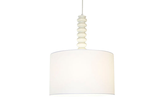 Lampara Techo Hierro Poliester 40X40X50 Blanco