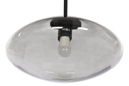 Lampara Techo Cristal 36X36X20 Gris