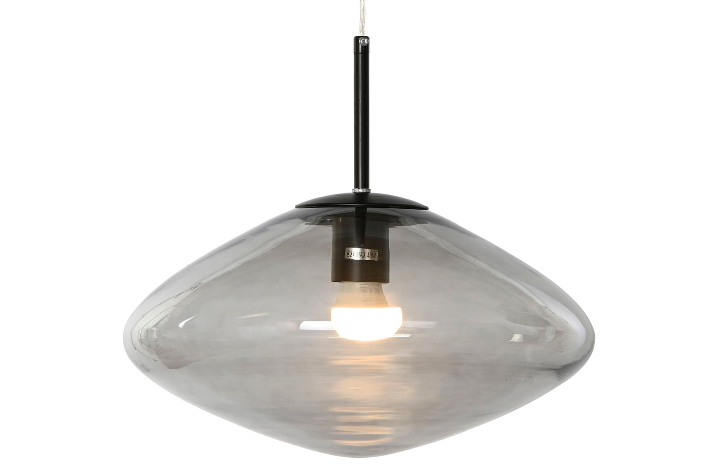 Lampara Techo Cristal 36X36X20 Gris