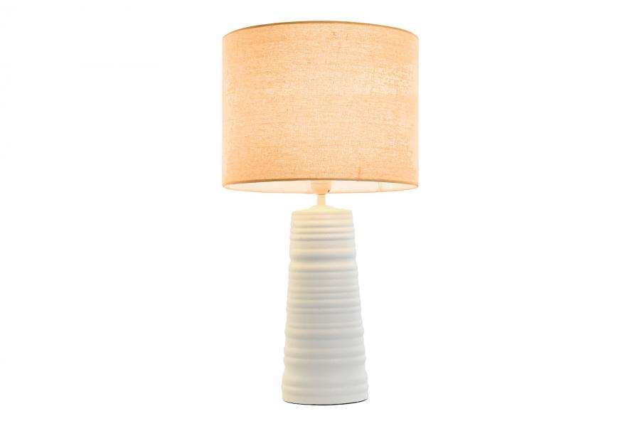 Lampara Sobremesa Gres Poliester 35X35X61 Blanco