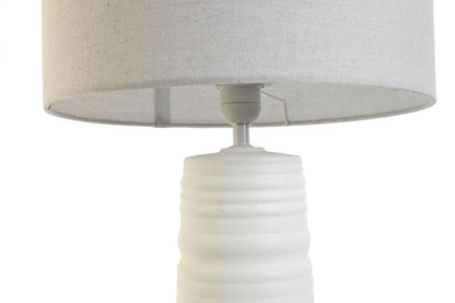 Lampara Sobremesa Gres Poliester 35X35X61 Blanco