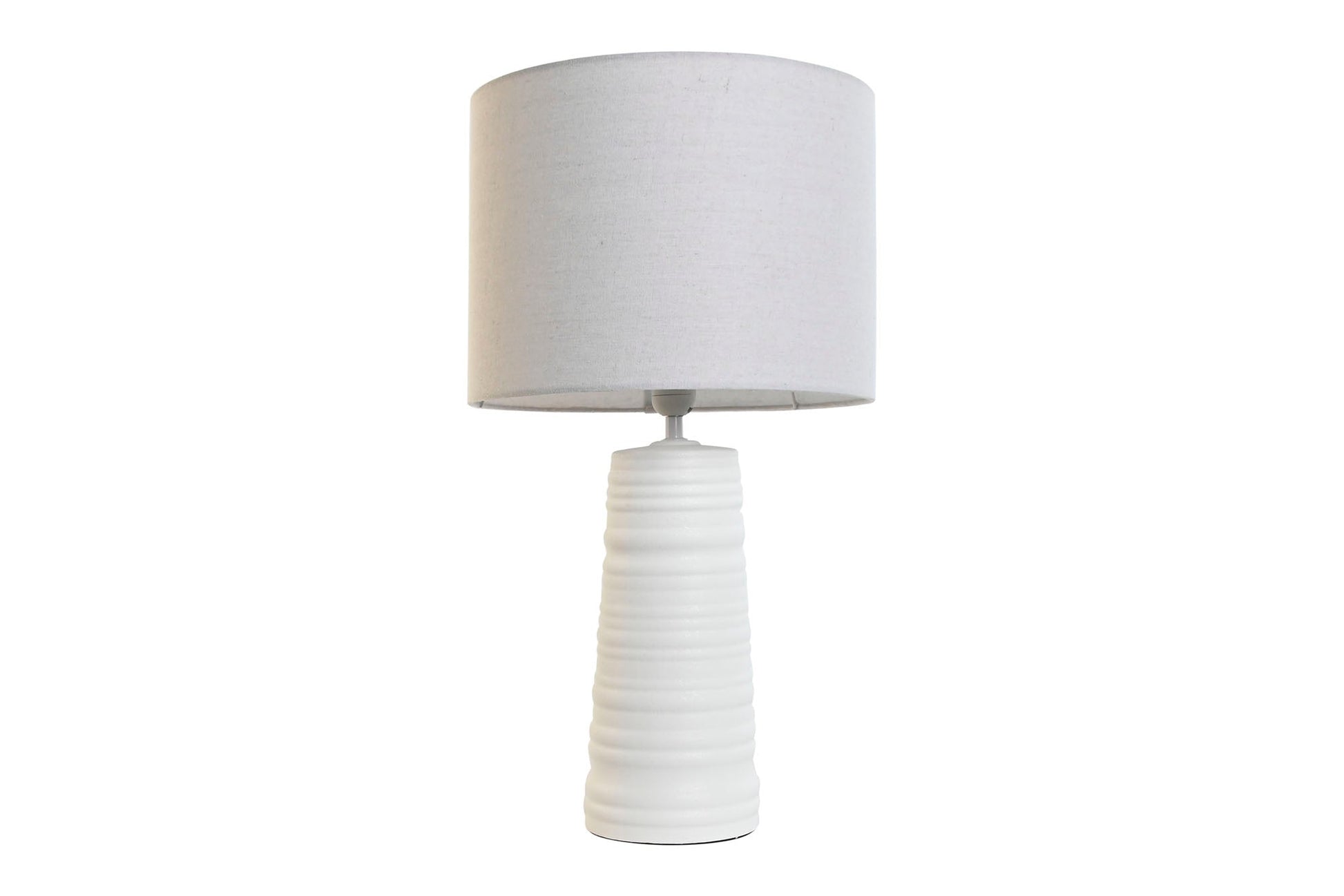 Lampara Sobremesa Gres Poliester 35X35X61 Blanco