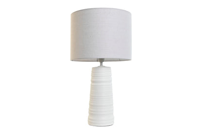 Lampara Sobremesa Gres Poliester 35X35X61 Blanco