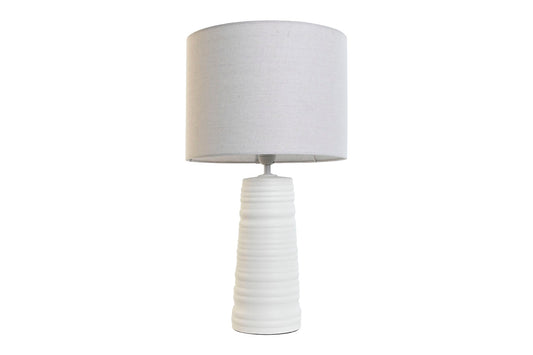 Lampara Sobremesa Gres Poliester 35X35X61 Blanco