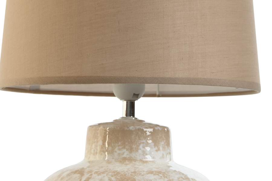 Lampara Sobremesa Gres Poliester 30X30X44 Marron