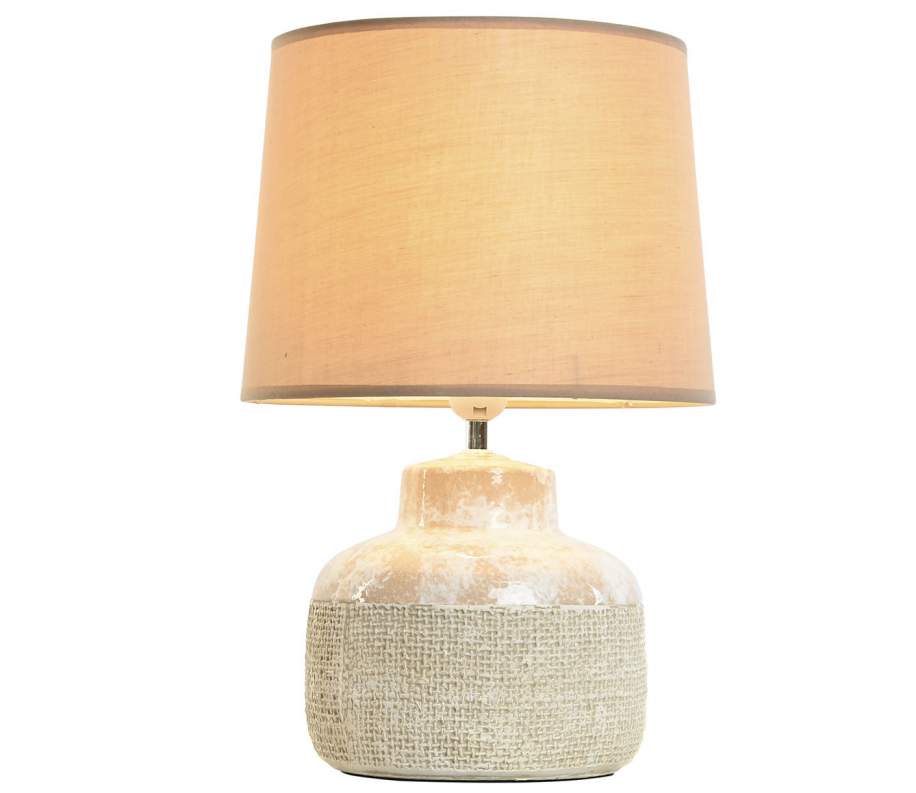 Lampara Sobremesa Gres Poliester 30X30X44 Marron