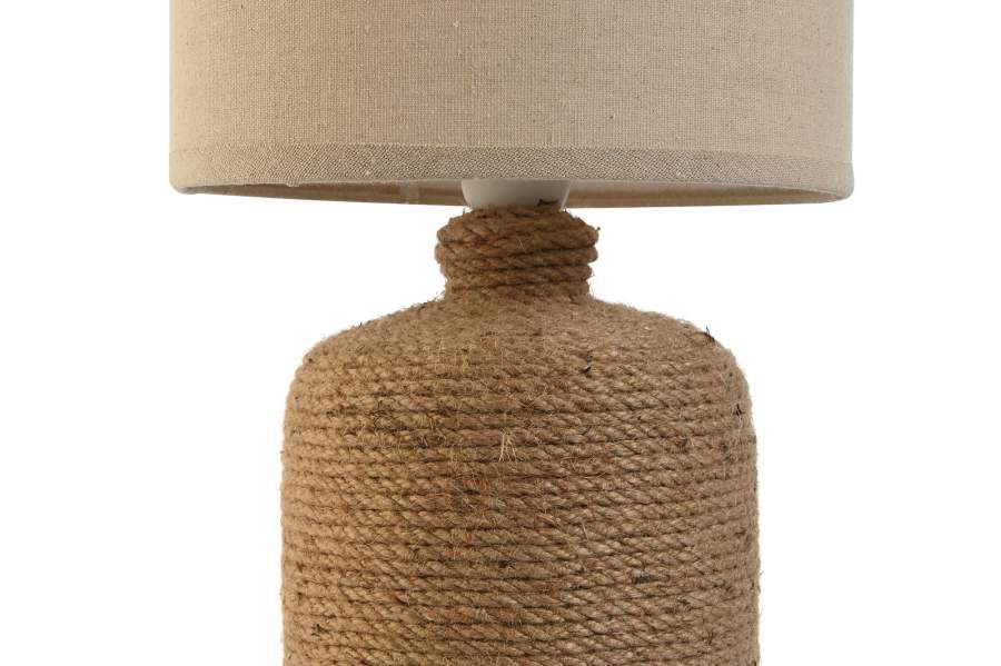 Lampara Sobremesa Cuerda Gres 23X23X45 Marron