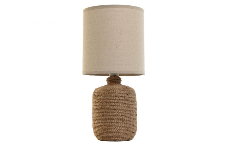 Lampara Sobremesa Cuerda Gres 23X23X45 Marron
