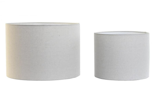 Pantalla Set 2 Lino 40X40X28 E27 Para Sobremesa O