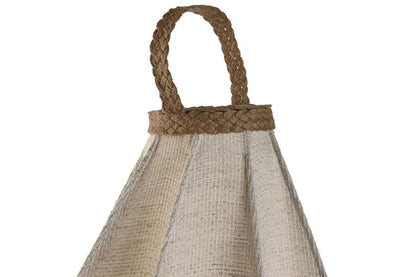 Lampara Pie Lino Cuerda 38X38X100 Natural