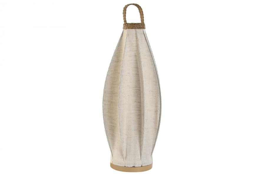 Lampara Sobremesa Lino Cuerda 25X25X60 Natural