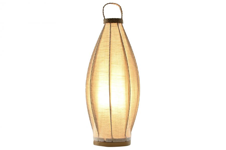 Lampara Sobremesa Lino Cuerda 25X25X60 Natural