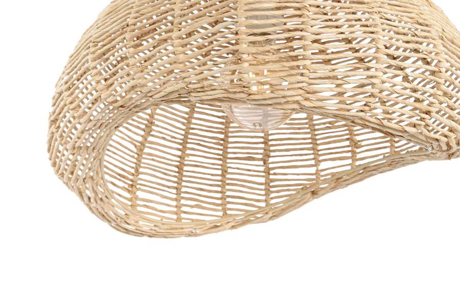 Lampara Techo Fibra Metal 55X43X28 Natural