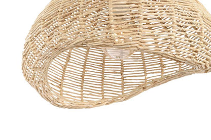 Lampara Techo Fibra Metal 55X43X28 Natural